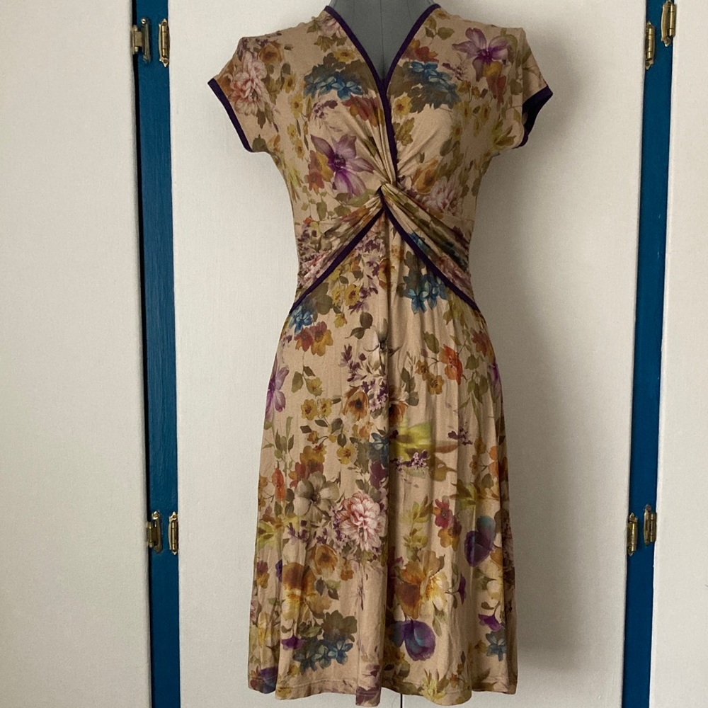 Bellanatur Berlin Floral V-Neck Dress XS fits like S